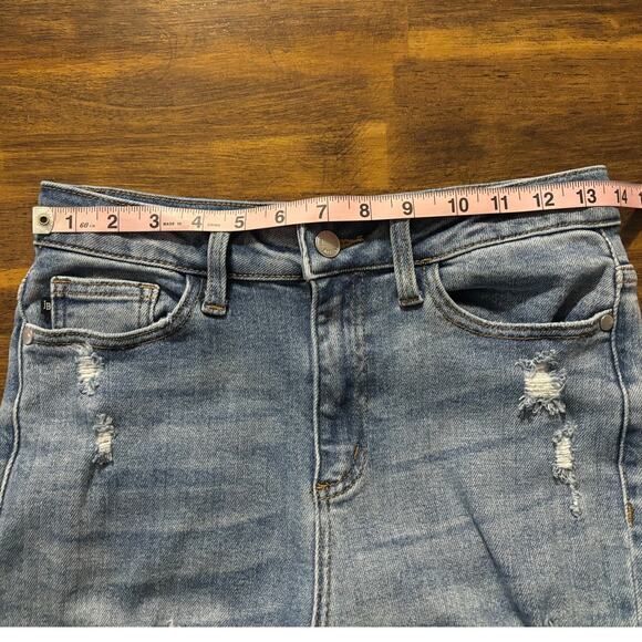 Judy Blue Women’s 5 27 x 28 Jeans Skinny Fit Distressed High Rise Stretch Denim - Picture 7 of 10